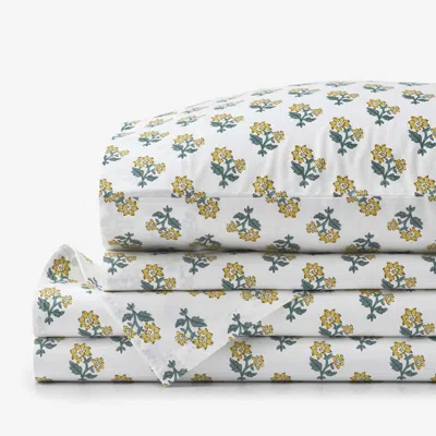 The Company Store Suhana Garment Washed Cotton Percale Bed Sheet Set In Multi