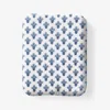 The Company Store Suhana Garment Washed Cotton Percale Fitted Bed Sheet In Blue