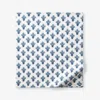 The Company Store Suhana Garment Washed Cotton Percale Flat Bed Sheet In Blue