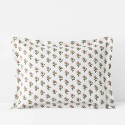 The Company Store Suhana Garment Washed Cotton Percale Sham In White