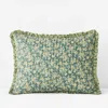 The Company Store Suhana Reversible Ruffle Quilted Sham In Green