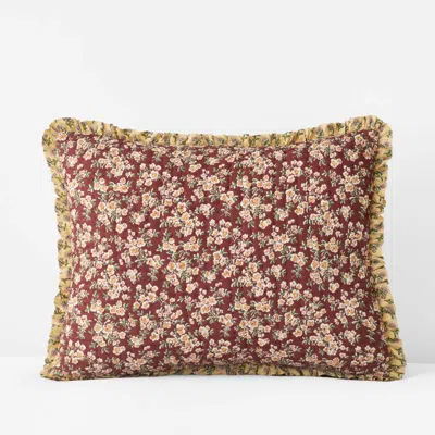 The Company Store Suhana Reversible Ruffle Quilted Sham In Multi