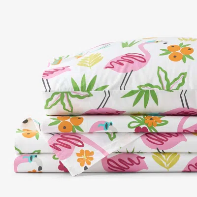 The Company Store Summer Prints Classic Cool Cotton Percale Bed Sheet Set In Multi