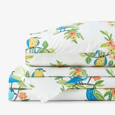 The Company Store Summer Prints Classic Cool Cotton Percale Bed Sheet Set In Multi