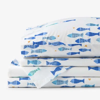 The Company Store Summer Prints Classic Cool Cotton Percale Bed Sheet Set In Multi