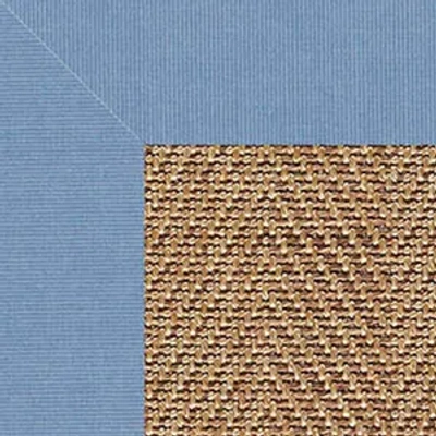 The Company Store Sunbrella Herringbone Bordered Indoor/outdoor Rug In Blue