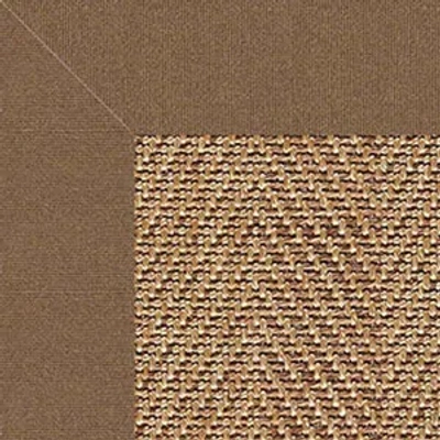 The Company Store Sunbrella Herringbone Bordered Indoor/outdoor Rug In Brown