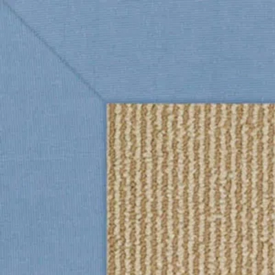 The Company Store Sunbrella Narrow Stripe Bordered Indoor/outdoor Rug In Blue