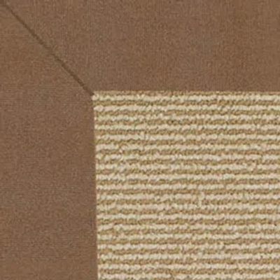 The Company Store Sunbrella Narrow Stripe Bordered Indoor/outdoor Rug In Brown