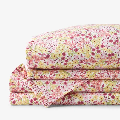 The Company Store Sunshine & Blooms Classic Cool Cotton Percale Bed Sheet Set