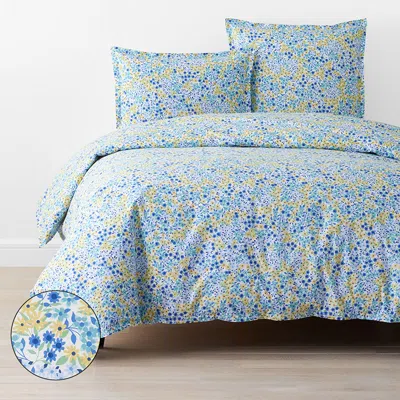 The Company Store Sunshine & Blooms Classic Cool Cotton Percale Duvet Cover