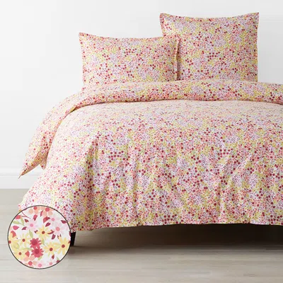 The Company Store Sunshine & Blooms Classic Cool Cotton Percale Duvet Cover