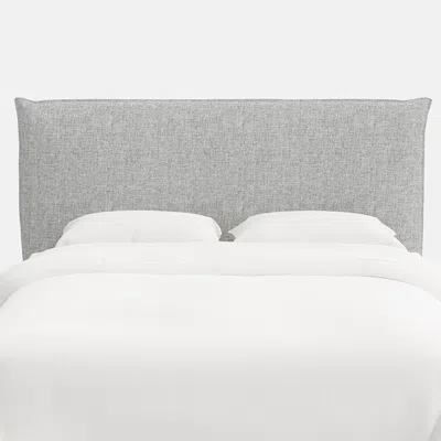 The Company Store Sutton Textured Linen Headboard In Gray