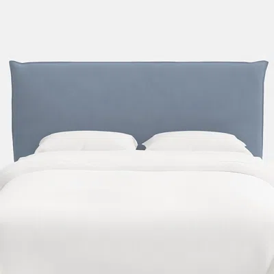 The Company Store Sutton Velvet Headboard In Blue