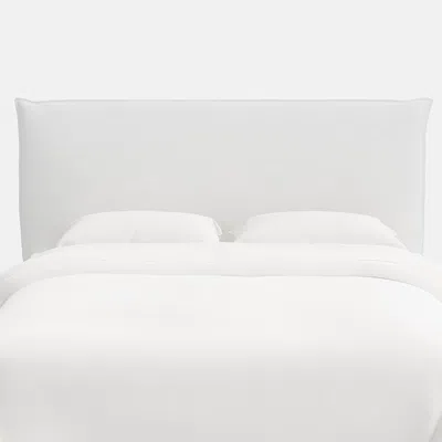 The Company Store Sutton Velvet Headboard In White