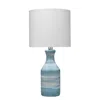 The Company Store Swirl Ceramic Lamp In Blue