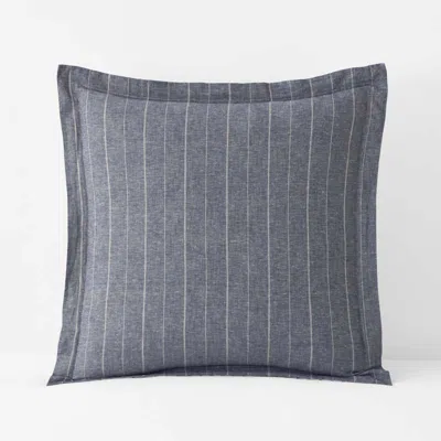 The Company Store Tailored Stripes Premium Breathable Washed Linen Cotton Reversible Sham In Multi