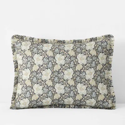 The Company Store Tapestry Floral Reversible Garment Washed Cotton Percale Sham In Multi