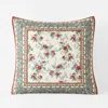 The Company Store Tashi Reversible Quilted Sham In Beige/green/red