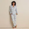 The Company Store Tencel™ Modal Jersey Knit Women's Button-down Pajama Set In Blue