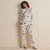 The Company Store Tencel™ Modal Jersey Knit Women's Button-down Pajama Set In Multi