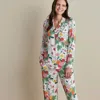 The Company Store Tencel™ Modal Jersey Knit Women's Pajama Set In Green/pink