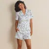 The Company Store Tencel™ Modal Jersey Knit Women's Shorts Set In Blue