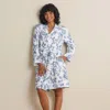 The Company Store Textured Gauze Cotton Robe In Multi