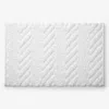 The Company Store Textured Handwoven Cotton Bath Rug In White