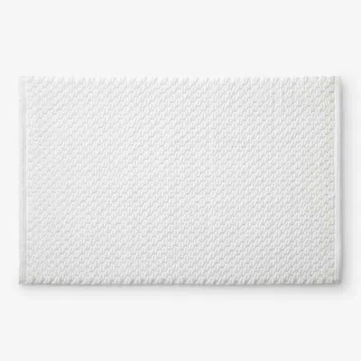 The Company Store Textured Handwoven Cotton Bath Rug In White