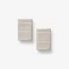 The Company Store Textured Stripe Washcloths, Set Of 2