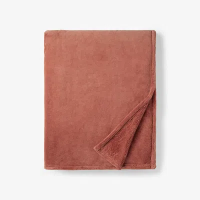 The Company Store Throw Blanket In Orange/coral