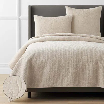 The Company Store Tinsley Leaf Quilt In Beige Tan