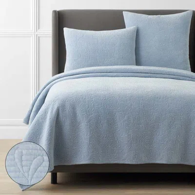 The Company Store Tinsley Leaf Quilt In Blue