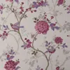 The Company Store Traditional Bird Wallpaper In Purple