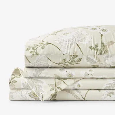 The Company Store Tranquil Blosson Premium Smooth Wrinkle-free Sateen Bed Sheet Set