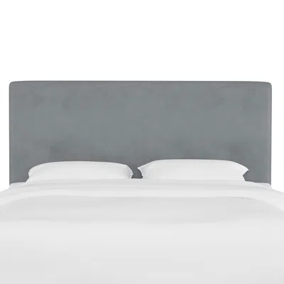 The Company Store Tribeca Velvet Headboard In Steel Gray