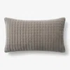 The Company Store Tufted Stitch Velvet Decorative Lumbar Pillow Cover In Brown