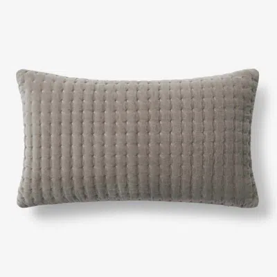 The Company Store Tufted Stitch Velvet Decorative Lumbar Pillow Cover In Brown
