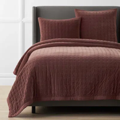 The Company Store Tufted Stitch Velvet Quilt In Multi