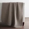 The Company Store Tufted Stitch Velvet Throw Blanket In Brown