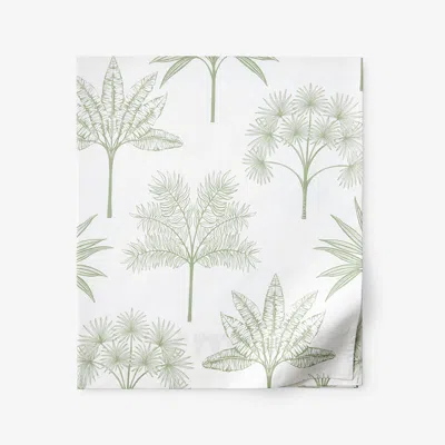 The Company Store Tulum Forest Classic Cool Cotton Percale Flat Bed Sheet