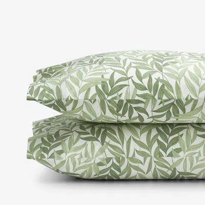 The Company Store Tulum Leaf Classic Cool Cotton Percale Pillowcase Set