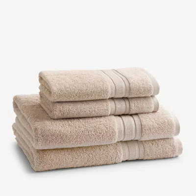 The Company Store Turkish Cotton 4-piece Bath & Hand Towel Set In Beige