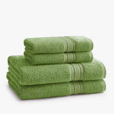 The Company Store Turkish Cotton 4-piece Bath & Hand Towel Set In Kiwi Green