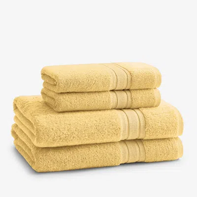 The Company Store Turkish Cotton 4-piece Bath & Hand Towel Set In Pale Yellow