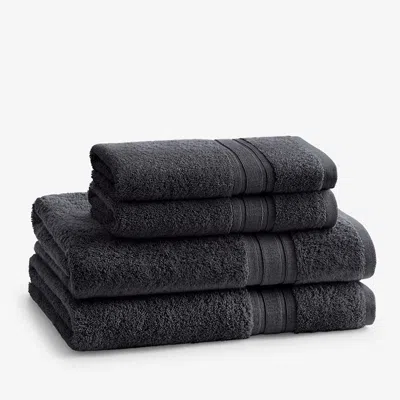 The Company Store Turkish Cotton 4-piece Bath & Hand Towel Set In Pewter Gray