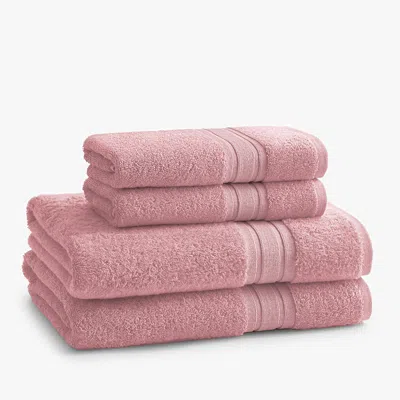 The Company Store Turkish Cotton 4-piece Bath & Hand Towel Set In Pink