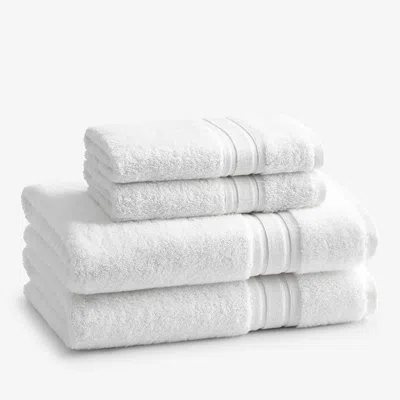 The Company Store Turkish Cotton 4-piece Bath & Hand Towel Set In White