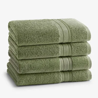 The Company Store Turkish Cotton 4-piece Bath Towel Set In Marsh Green